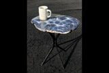 Tall, Brazilian Agate Cocktail Table With Metal Base #206969-6